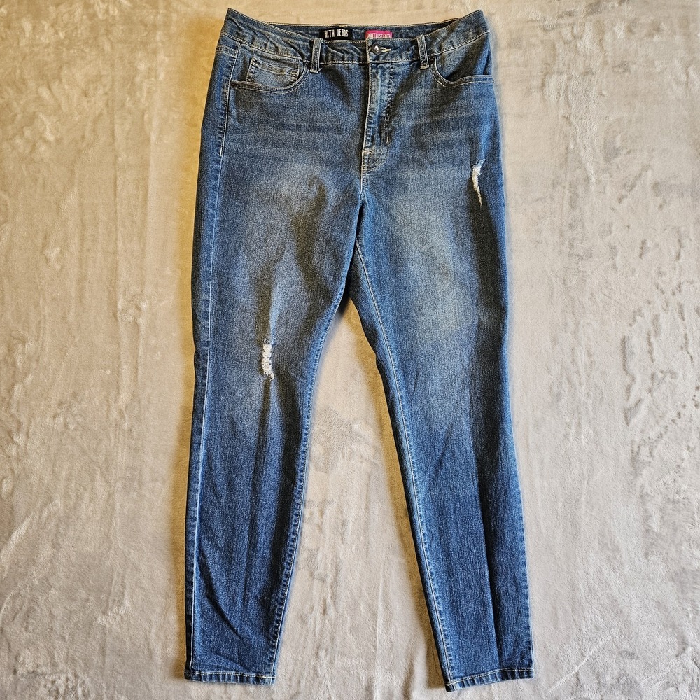 Faith Jeans‎ Womens Size 12 Denim "Don't Lose Faith" Casual Jeans Distressed